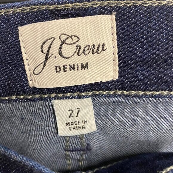 J CREW DENIM VINTAGE STRAIGHT VELVET STRIPEJEANS SIZE 27 - Picture 6 of 8